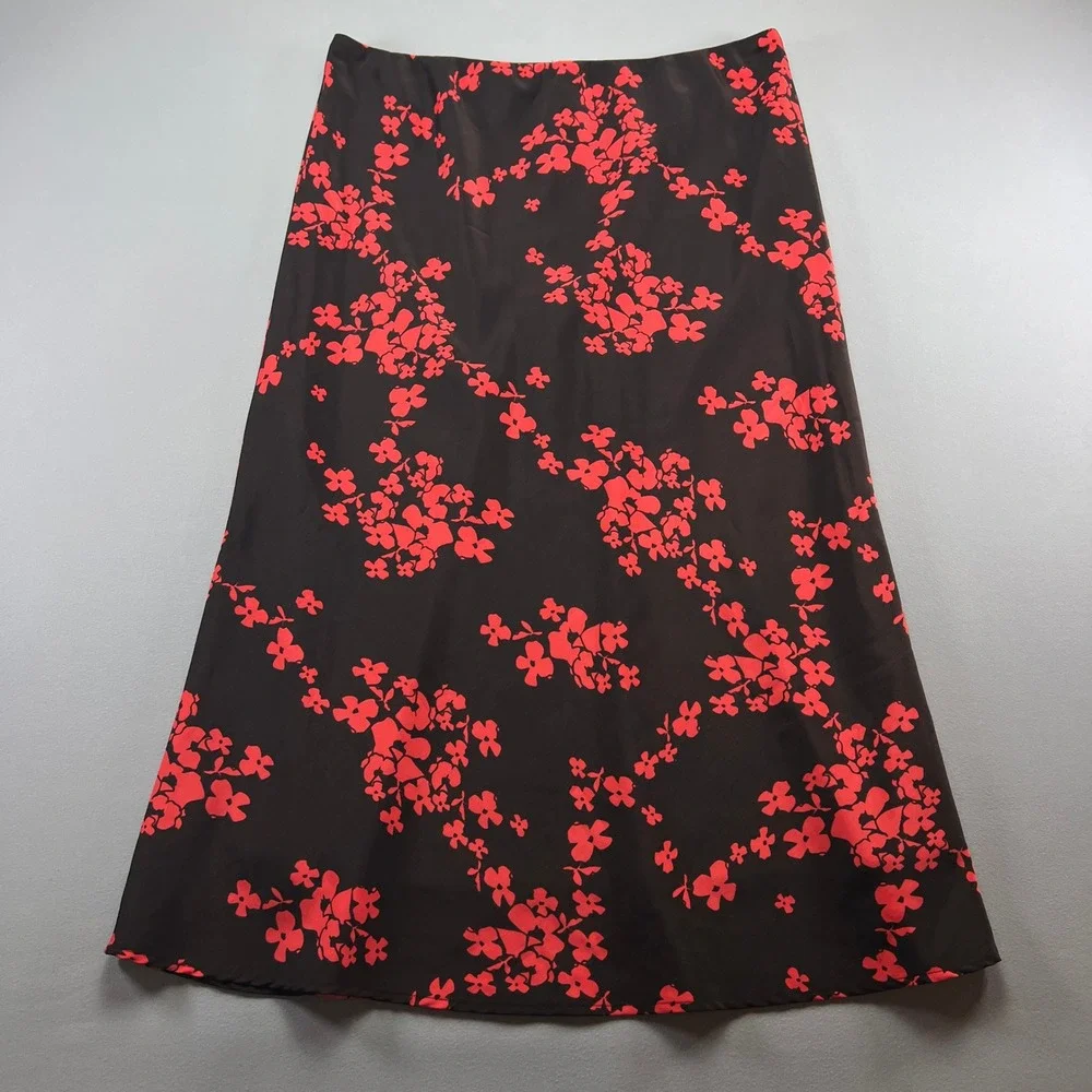 Cato Maxi Skirt Womens Large Multicolor Floral Bohemian Resort Wear Pull On